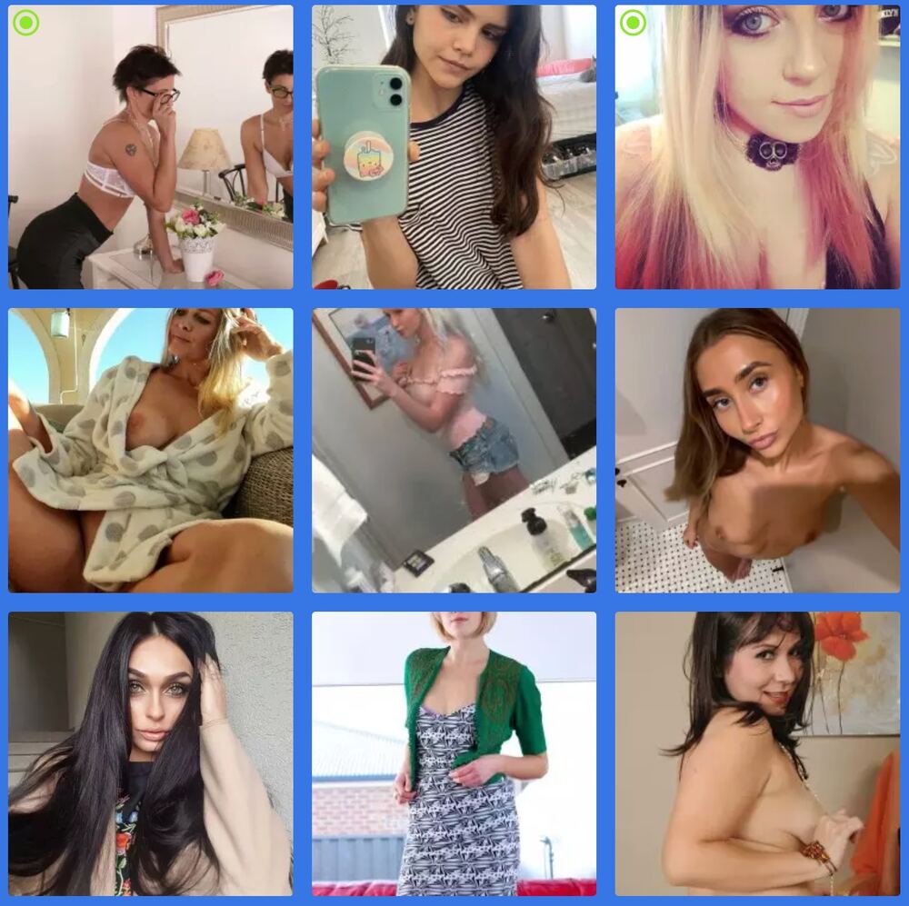 Diverse real users in live adult chat rooms